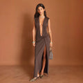 Women's Elegant V-Neck Slimming Dress