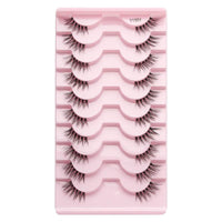 Flat Half False Eyelashes Sheer Root Women's Team Internet Hot Anchor Eye Beauty Japanese Natural Thick Eyelash