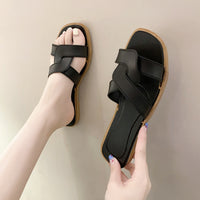 Women's Fashionable All-match Cross Strap Home Non-slip Sandals