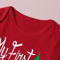 Baby Christmas Style Cotton Long-sleeve Jumpsuit Trousers