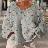 Women's V-neck Popular Hip-hop Loose Sweater