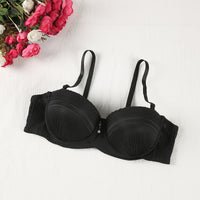 Women's Solid Color Lace Thin Half Cup Bra Push Up Shaping