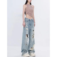 Fashion Straight Loose Slimming Wide-leg Pants For Women