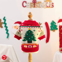 Casual Fashion Green Christmas Tree Dog Sweater