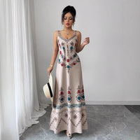 Women's Retro Sweet High Slit Maxi Dress