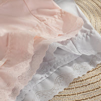 Mulberry Silk Crotch Mid Waist Traceless Triangle Lace Panties