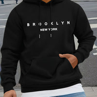 Letter-print Casual Hooded Sweatshirt