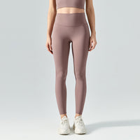 Nude Feel High Waist Belly Contracting Yoga Pants Double-sided Brushed Fitness