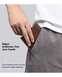 Men's Wallet Short Authentic Leather Tactile Feel