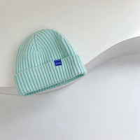 Girls' Knitted Sweater Hat Baby Warm Solid Color Curling
