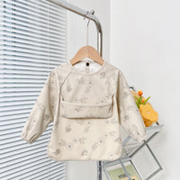 Reverse Wearing Drawing Bib Infant Feeding Protective Clothing
