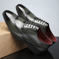 Men's British-style Business Formal Pointed-toe Lace-up Casual Shoes