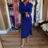Elegant Women's Long-sleeve Dress