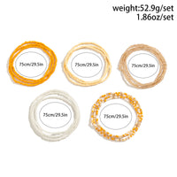 Beach Bead Navel Waist Chain Elastic Beaded