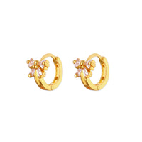 Exquisite Geometric Inlaid Zircon Earrings