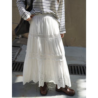 Womens Fashion Hollowed-Out Lace Petal Skirt