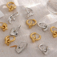 Star And Moon  Heart-shaped Earrings