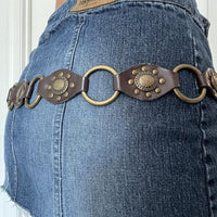 Metal Disc SUNFLOWER Hollow Corns Belt