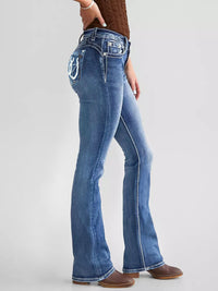 Women's Jeans Fashion Slim Embroidery