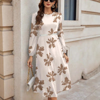 New Womens Retro Soft-style Printed Dress