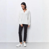 Womens AutumnWinter Mock Mink-Feel Knitted Turtleneck Sweater In A Relaxed Plus-Size Fit