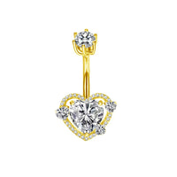 Personalized Zircon Butterfly Round Belly Button Ring