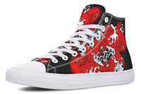 Printed Couple High Top Canvas Shoes