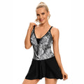 Sling Print Conservative Ladies One Piece Swimsuit