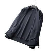 Men's Casual Sports Micro-elastic Baggy Coat Trousers Two-piece Suit