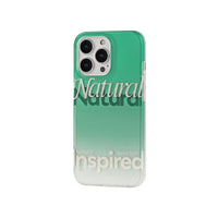 Phone Case Leaf Gradient Green Bracket