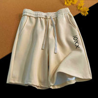 Vintage Letter Print Loose Summer New Straight Shorts Men