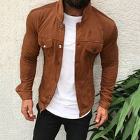 Multi-button Cargo Pocket Men's Casual Jacket