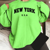 Hooded Sweatshirt Casual Long Sleeve Round Neck Women