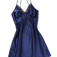 Womens Satin Nightgown Sheer Design Lightweight Pajamas And Loungewear