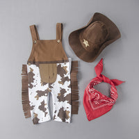 Baby Romper With Triangle Scarf