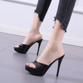 New Thick-soled Fish Mouth Super High Heel Women's Shoes