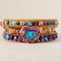 Stone Hand-woven Multi-layer Leather Chain Jewelry Bracelet