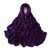 56 Colors Solid Color Modal Scarf Small Size Monochrome Jersey Veil Mercerized Cotton Scarf