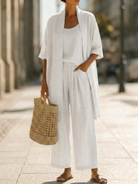 Resort-style Cozy And Casual Three-piece Set