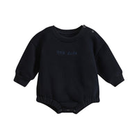 Infant Jumpsuit Solid Color Loose Long Sleeves Onesie