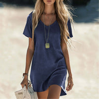 Women's V-Neck Casual Comfortable Pocket Dress