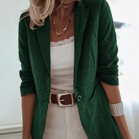 Womens Stylish Casual Solid-color Long-sleeve Jacket