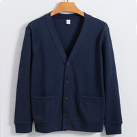 Machine Washable Xinjiang Cotton V-neck Sweatshirt Men