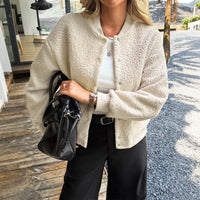 Casual Holiday Button Long-sleeved Coat For Women