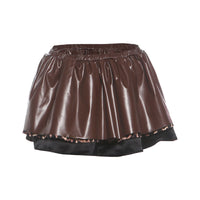 Womens Bold Babe Style Leopard Print Sequined Tube Top Puffy Mini Skirt Dress