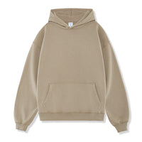 Thick Loose Solid Color Velvet Thickened Hooded Sweatshirt Male