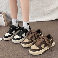 Niche Women's Shoes Platform Contrast Color Casual Shoes