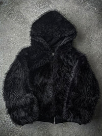 Double-sided Wear Short Wide BOXY Mountain Carved Cotton Jacket Jacket