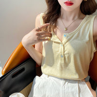 Strap Vest Women's Summer Outerwear White Base Layer