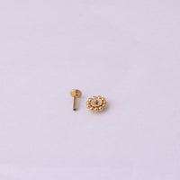 16G Pure Stainless Steel Diamond Inner Tooth Lip Nail Ear Bone Nail
